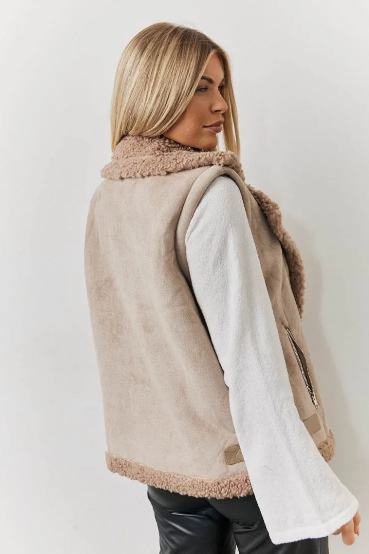 Online In The Style 2 In 1 Aviator Coat Gilet