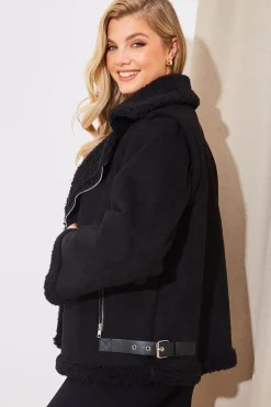 Online In The Style 2 In 1 Aviator Coat Gilet