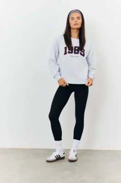 New Fits 1989 Printed Graphic Sweatshirt Grey