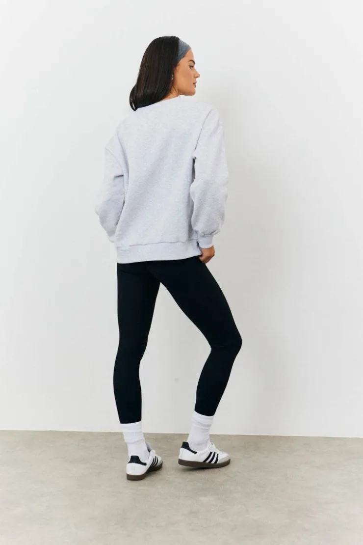 New Fits 1989 Printed Graphic Sweatshirt Grey