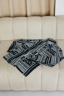 Sale In The Style Abstract Stripe Co-Ord Shirt Black