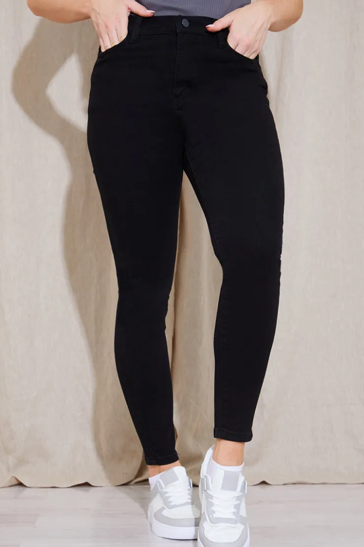 Best In The Style Adjustable Skinny Jeans Black
