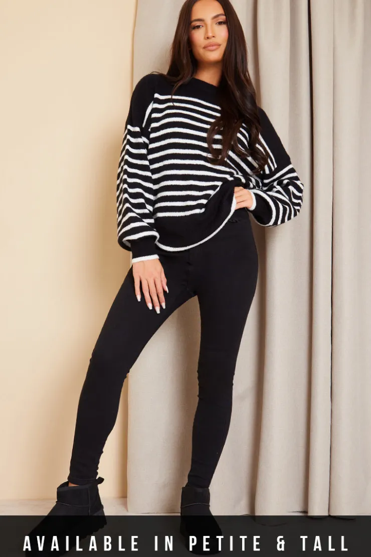 Best In The Style Adjustable Skinny Jeans Black
