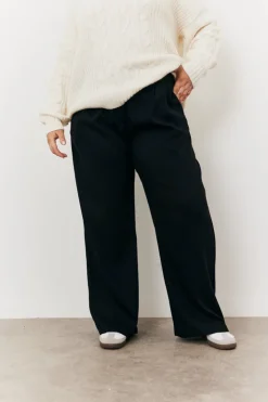 In the Style Adjustable Wide Leg Trouser Black