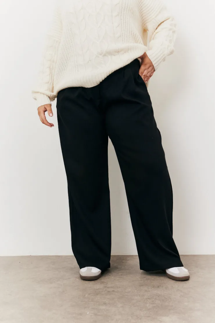 In the Style Adjustable Wide Leg Trouser Black