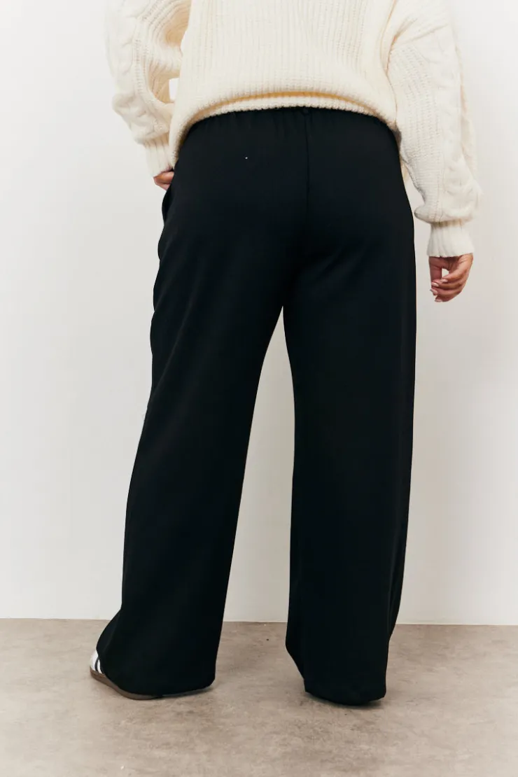 In the Style Adjustable Wide Leg Trouser Black