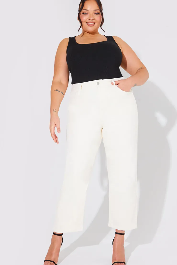 Fits Ankle Grazer Straight Leg Jean Ecru