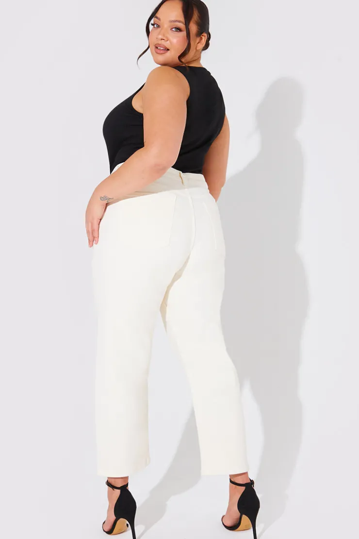 Fits Ankle Grazer Straight Leg Jean Ecru