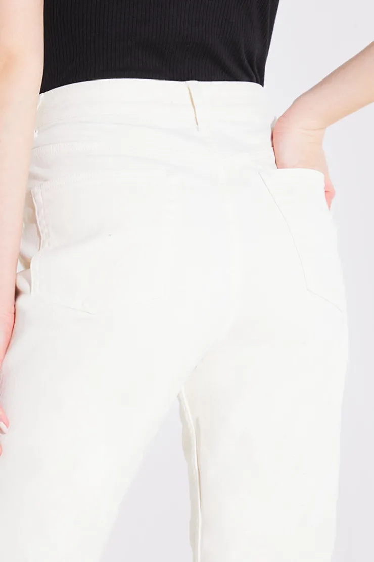 Fits Ankle Grazer Straight Leg Jean Ecru