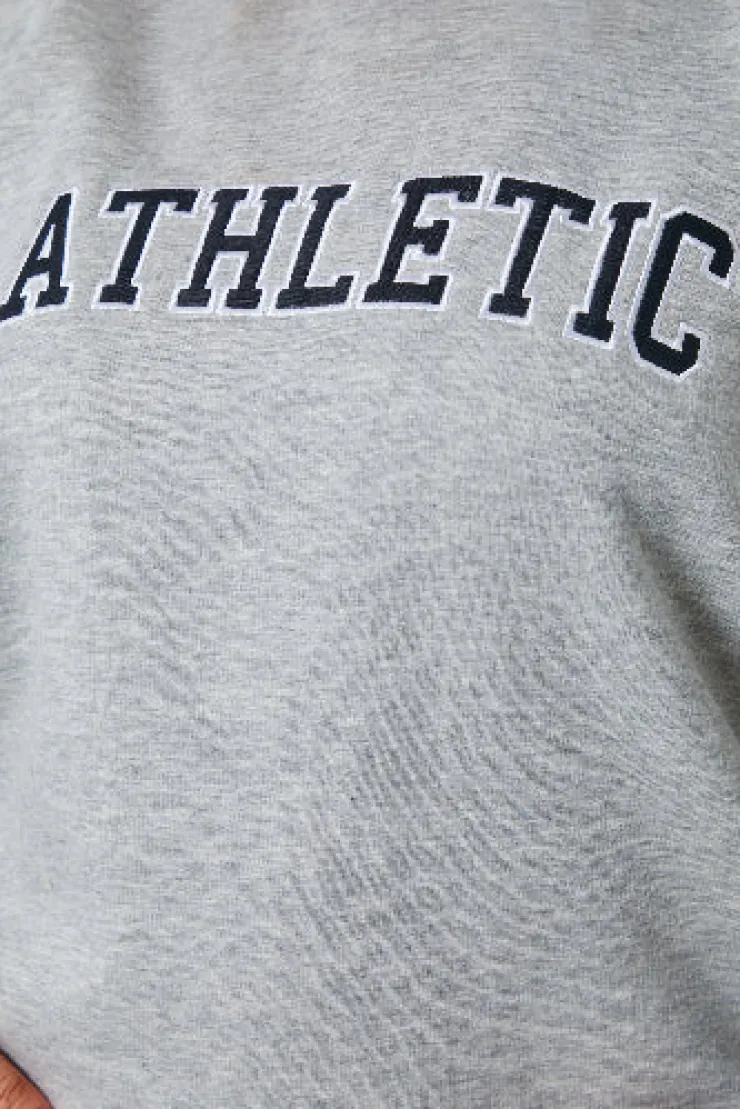 Best In the Style Athletic' Slogan Sweater Grey