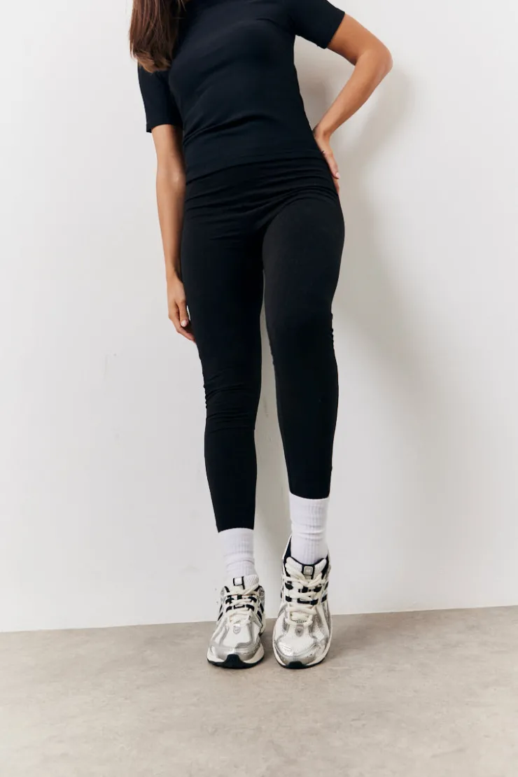 Hot In The Style 2 Pack Jersey Kickflare and Legging Black