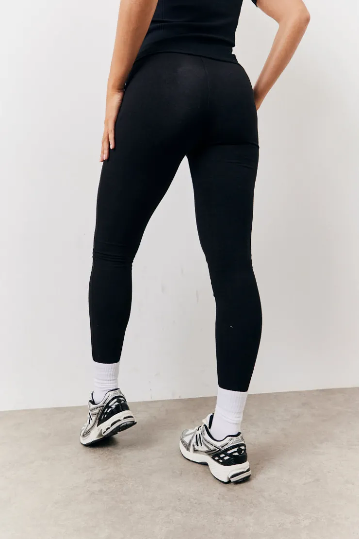 Hot In The Style 2 Pack Jersey Kickflare and Legging Black