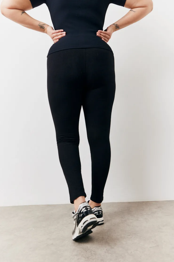 Hot In The Style 2 Pack Jersey Kickflare and Legging Black