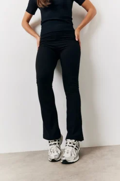 Hot In The Style 2 Pack Jersey Kickflare and Legging Black