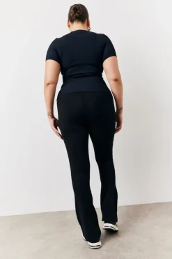 Hot In The Style 2 Pack Jersey Kickflare and Legging Black