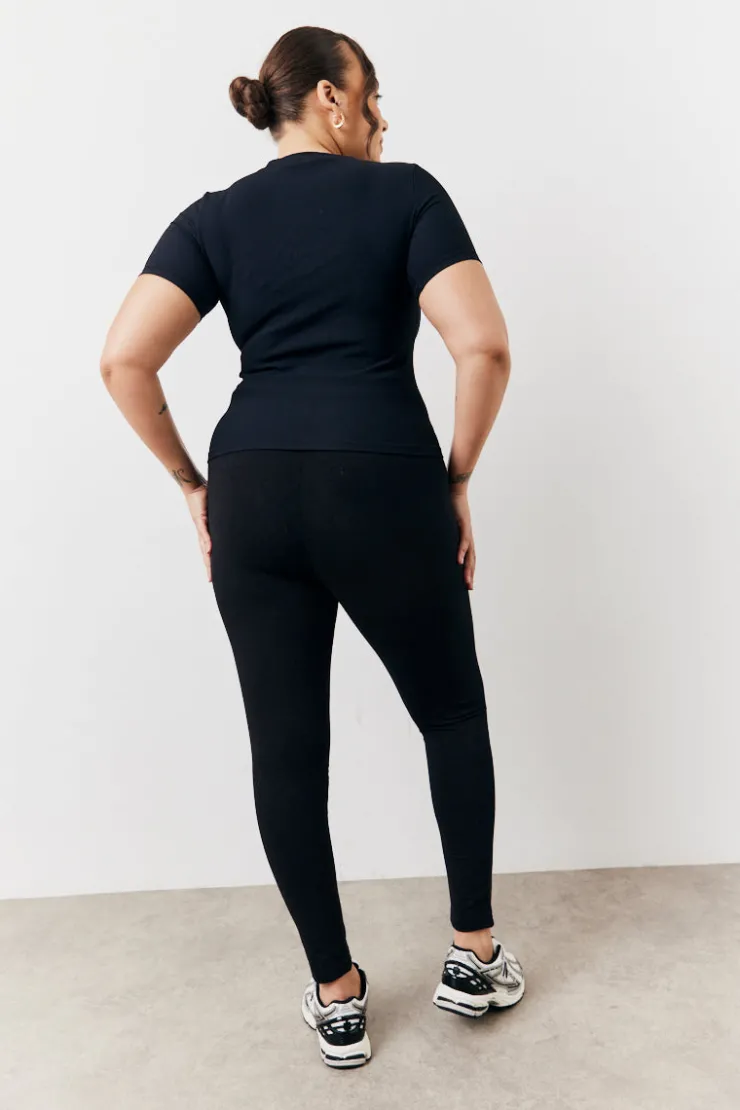 Sale In The Style 2 Pack Jersey Legging Black