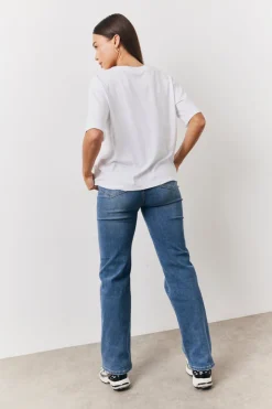 New In The Style Black and White 2 Pack Slouchy V-Neck T-Shirt Monochrome