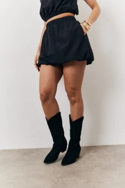 Online In The Style Balloon Co-Ord Mini Skirt Black