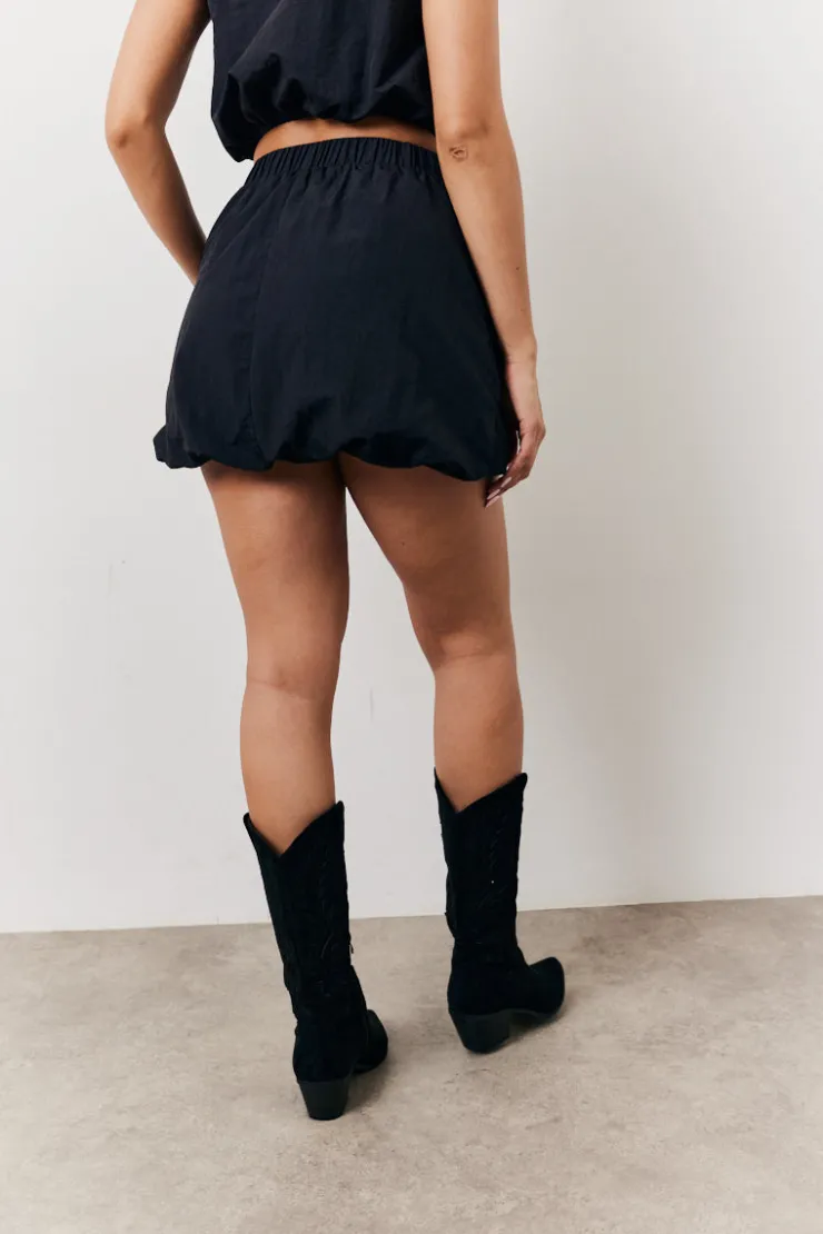 Online In The Style Balloon Co-Ord Mini Skirt Black
