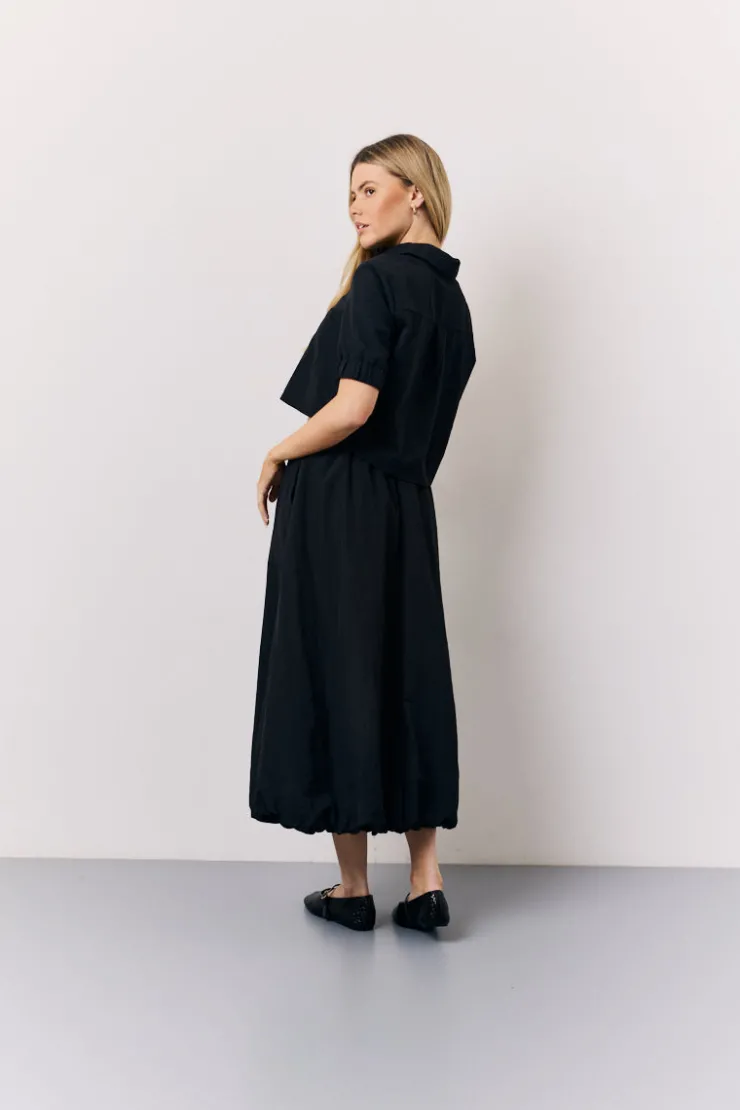 Sale In The Style Co-Ord Cropped Shirt Black