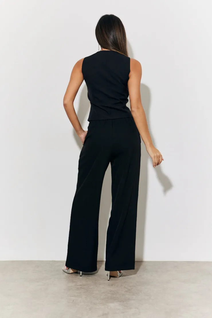 In the Style Embellished Waistcoat Black