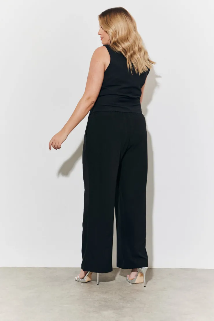 In the Style Embellished Waistcoat Black