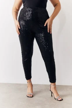 Clearance In the Style Black Premium Sequin Leggings