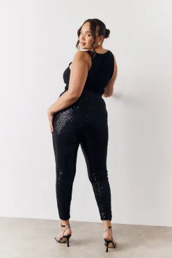 Clearance In the Style Black Premium Sequin Leggings