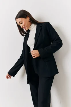Discount In The Style Relaxed Pocket Detail Blazer Black