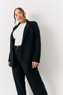 Discount In The Style Relaxed Pocket Detail Blazer Black
