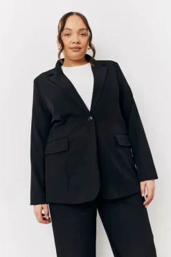 Discount In The Style Relaxed Pocket Detail Blazer Black