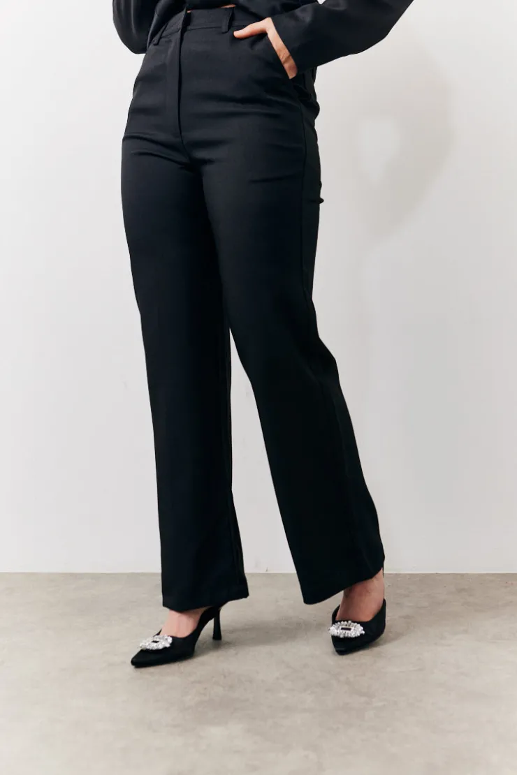 Best In the Style Tailored High Waist Trouser Black