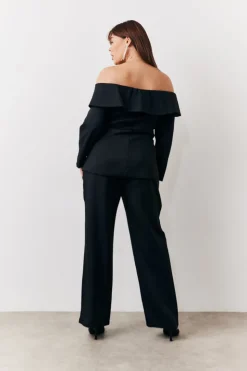 Best In the Style Tailored High Waist Trouser Black
