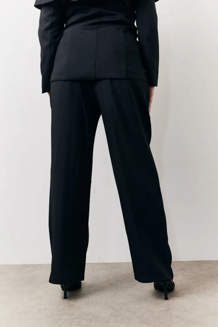 Best In the Style Tailored High Waist Trouser Black