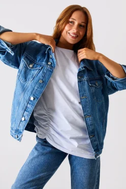 Sale In the Style Denim Jacket Blue