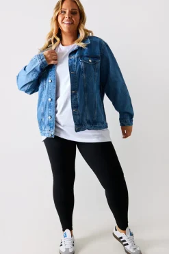 Sale In the Style Denim Jacket Blue