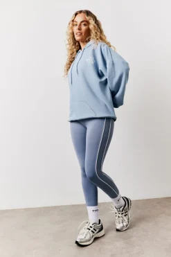 Fits Sports Club Graphic Oversized Hoodie Blue