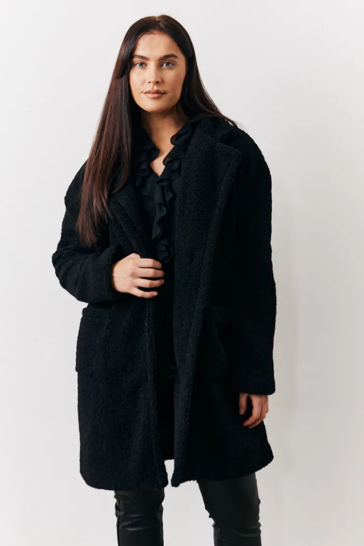 New In the Style Borg Jacket Black