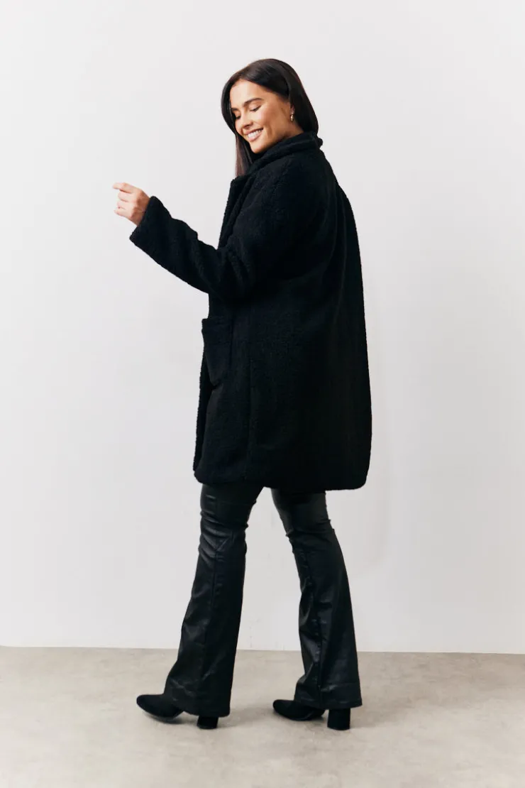 New In the Style Borg Jacket Black