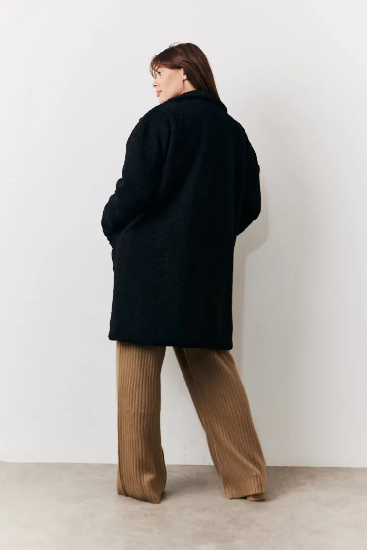 New In the Style Borg Jacket Black