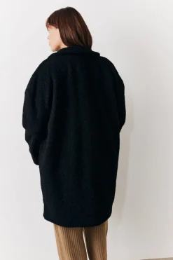 New In the Style Borg Jacket Black