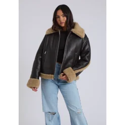 Online Urban Bliss Borg Trim Bonded Aviator