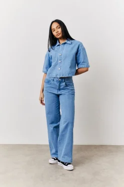 Sale In The Style Boxy Shirt Denim