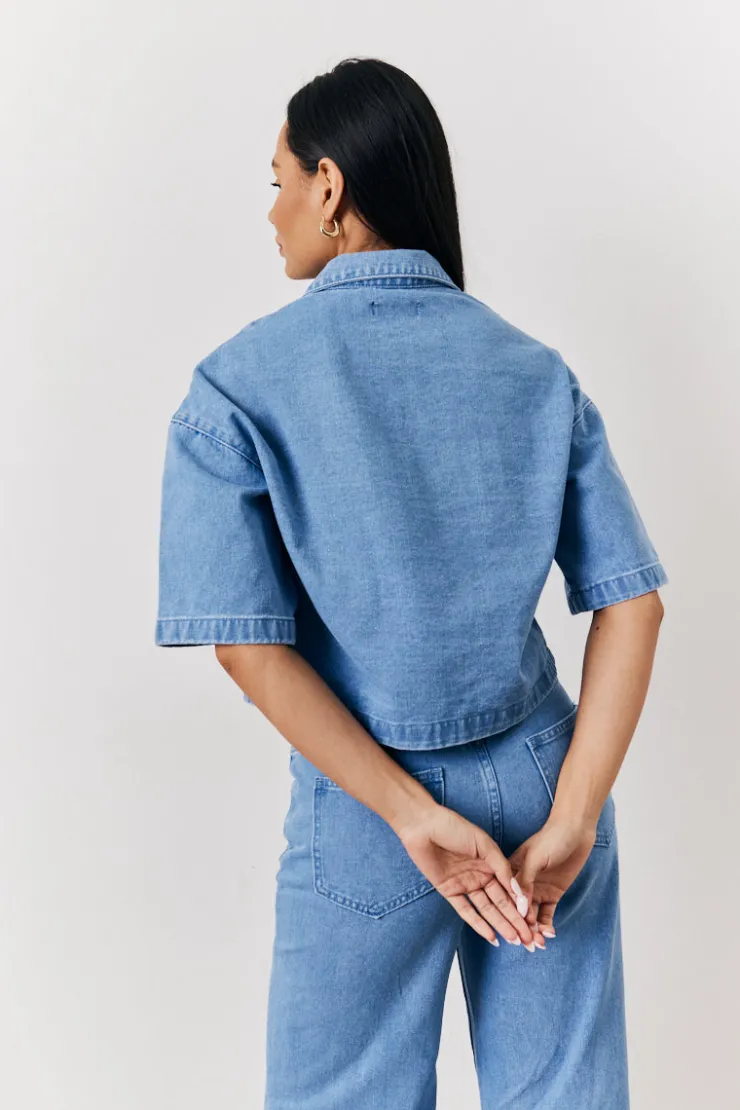 Sale In The Style Boxy Shirt Denim