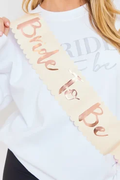Best In The Style Bride to Be Sash White