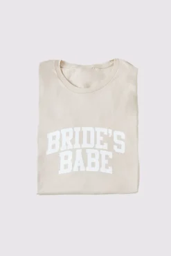 Best In The Style Bride's Babe Crew Neck T-Shirt Stone