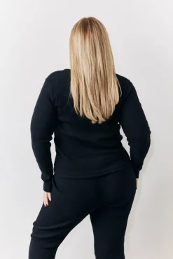 New In The Style Brushed Rib Co Ord Cardigan Black