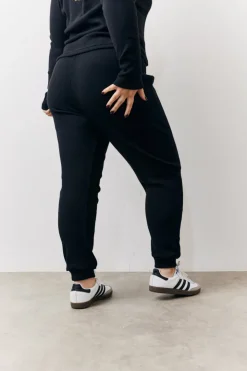 Clearance In The Style Brushed Rib Co Ord Slim Joggers Black