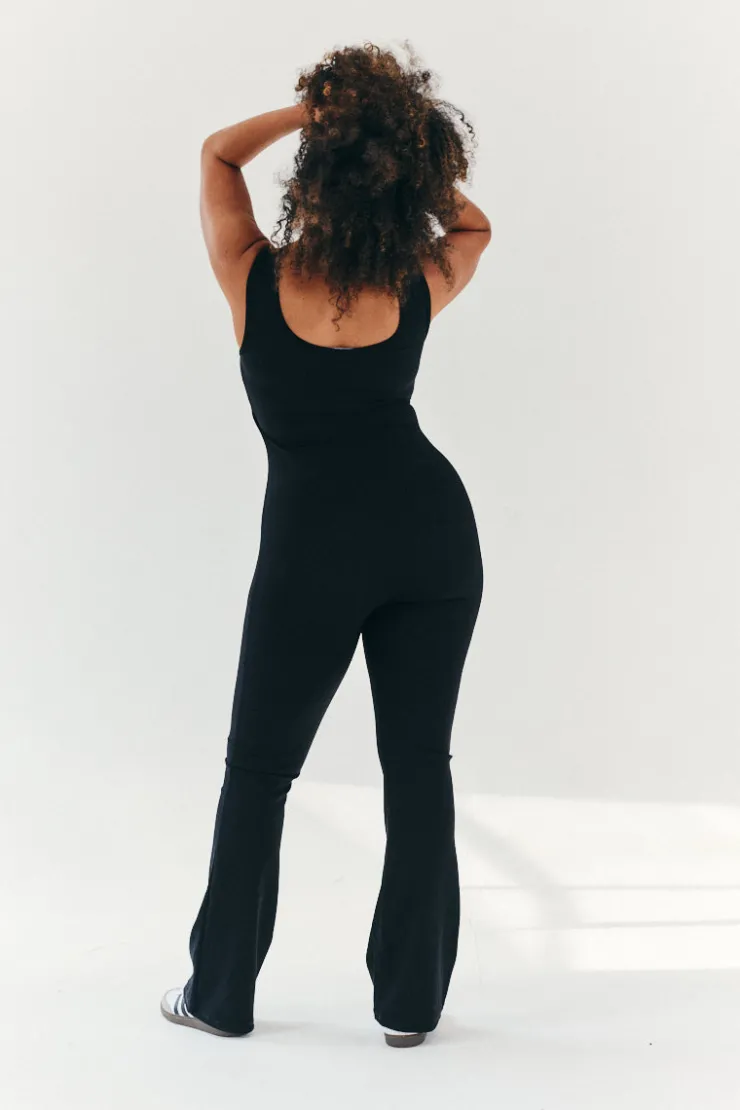 Online In the Style Built-In Bra Flare Leg Sculpt and Control Unitard