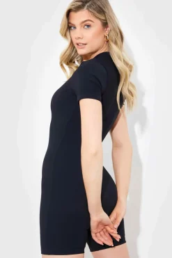 Discount In the Style Built-in Bra Short Sleeve Sculpt and Control Short Unitard